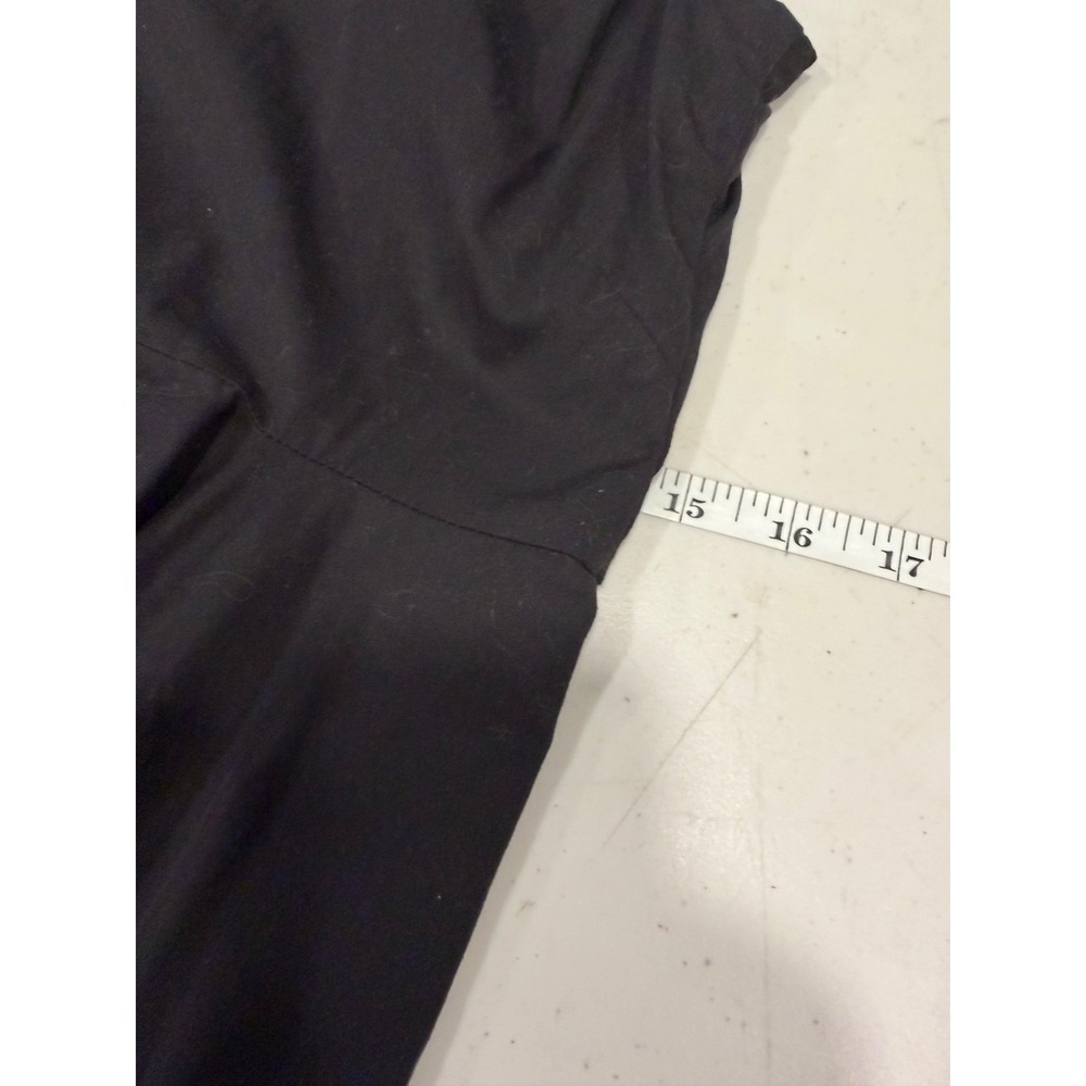 Marimekko Alfrina Solid Dress Womens 36 Black Asymmetrical Draped Scandi Chic - Picture 13 of 13